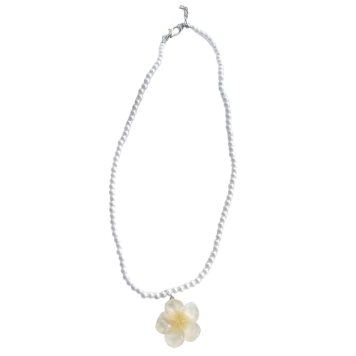 DLUKENY Delicate Pastel Floral Bead Chokers Necklace Allergy Resistant Resin Crafted Jewelry For Daily Elegant Styling Everyday Wear Floral Resin Necklace von DLUKENY