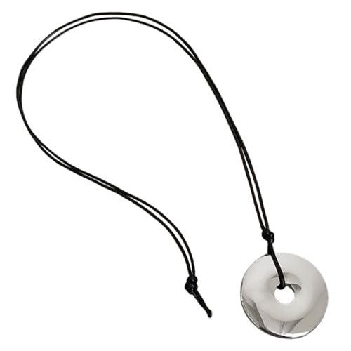 DLUKENY Einzigartige Aventurin-Halskette mit rundem Schnallenanhänger, mit bequemer Lederschnur, besondere Geschenke für Männer und Frauen, Kettle, Metall DLUKENY Einzigartige Aventurin-Halskette mit rundem Schnallenanhänger, mit bequemer Lederschnur, besondere Geschenke für Männer und Frauen, Kettle, Metall von DLUKENY