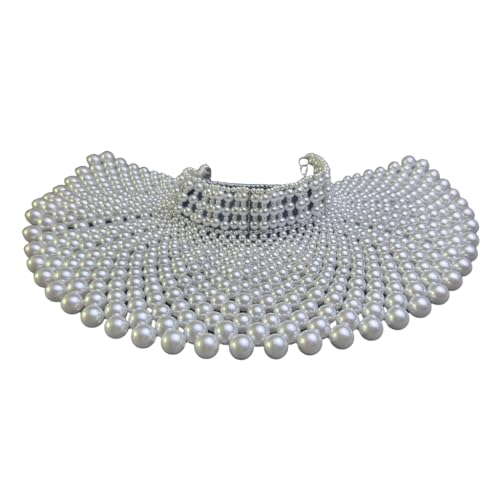 DLUKENY Elegantes Halsband, modisches Halszubehör, stilvolle Perlen-Halskette für Damen, Statement-Schmuck von DLUKENY