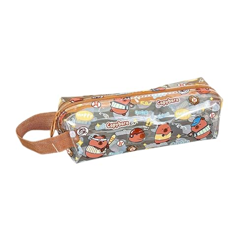 DLUKENY Federmäppchen, Stifteetui, Tier, transparent, Stifteetui, ästhetisches Etui, Schulbedarf, Capybara, ästhetisch, transparent, B von DLUKENY