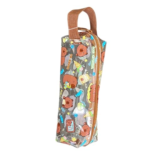 DLUKENY Federmäppchen, Stifteetui, Tier, transparent, Stifteetui, ästhetisches Etui, Schulbedarf, Capybara, ästhetisch, transparent, D von DLUKENY