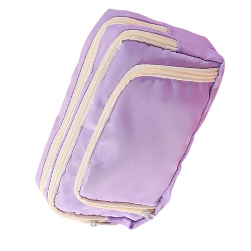 DLUKENY Federmäppchen mit großer Kapazität, hohe Kapazität, Stiftehalter, Tasche, Marker, Stifteetui, große Bleistiftbeutel, Reise-Kunstbedarf, violett von DLUKENY