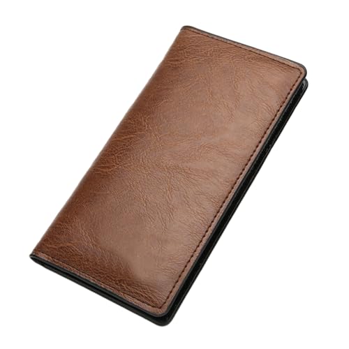 DLUKENY Funktionelle Herren-Geldbörse mit reichlich Stauraum, PU-Tasche, perfekt für Reisen und den täglichen Gebrauch, hellbraun von DLUKENY