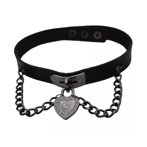 DLUKENY Handgefertigte Gothic-Lederkette – Schmuck im Punk-Stil für unverwechselbare Mode-Liebhaber von DLUKENY