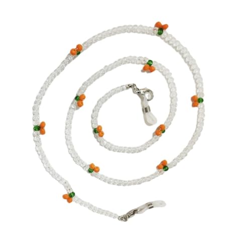 DLUKENY Kirschen verzierte Brillenkette, multifunktionale Brillenkette, Verzierung mit Retro-Metall und Kirschen, Kunststoff / Harz von DLUKENY