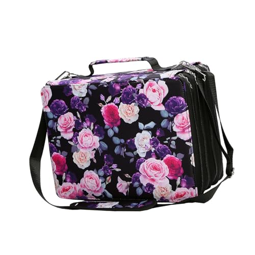 DLUKENY Marker Organizer Tasche für 224 Marker Marker Aufbewahrungstasche Kunst Stift Tragetasche mit Schulter und Griff Gurt Künstler Tragen, Verschiedene Farben von DLUKENY