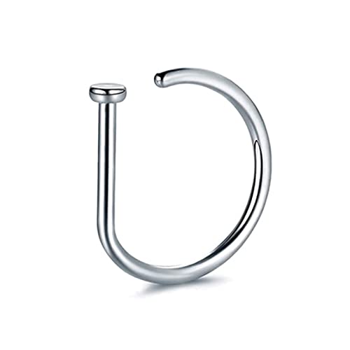 DLUKENY Mode Edelstahl Nasenschraube Lippenpiercing Septum für Frauen Männer Körperschmuck Hoop L-förmige Nasenringe für Frauen, 1.0x10mm, Wie beschrieben, Wie beschrieben von DLUKENY
