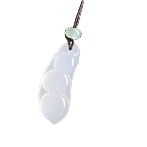 DLUKENY Moderne ethnische Jades-Halskette mit aufwendiger handgewebter Kordel für stilvolle Frauen und Liebhaber traditioneller Handwerkskunst, Jade Chalcedon, Dongling Jade usw. von DLUKENY