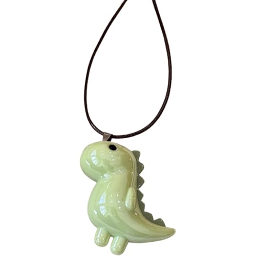 DLUKENY Modische Dinosaurier-Halskette aus Kunstharz, verstellbare Länge, Schlüsselbeinkette, Alltagskleidung, Zubehör für Mode-Liebhaber, Harz DLUKENY Modische Dinosaurier-Halskette aus Kunstharz, verstellbare Länge, Schlüsselbeinkette, Alltagskleidung, Zubehör für Mode-Liebhaber, Harz von DLUKENY