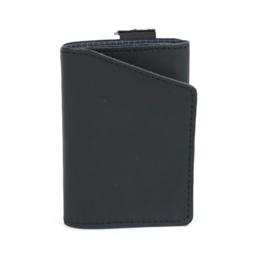 DLUKENY Modische Herren-Geldbörse mit Kartenhalter und einfach zu bedienendem Kordelzug-Verschluss, Schwarz von DLUKENY