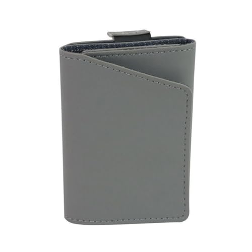DLUKENY Modische Herren-Geldbörse mit Kartenhalter und einfach zu bedienendem Kordelzug-Verschluss, grau von DLUKENY