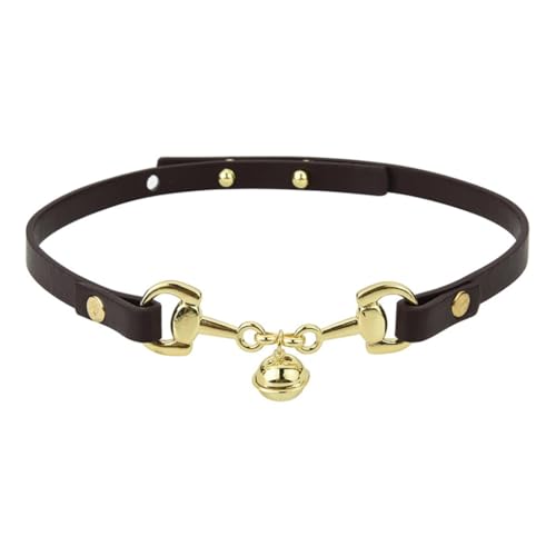 DLUKENY Modisches Halsband mit Anhänger und robuster PU-Leder-Legierung für trendige Frauen, die Individualität suchen, Legierung und PU von DLUKENY