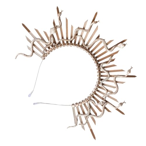 DLUKENY Punk Schlangenhaarband Cosplay Party Kostüm Schlange Gorgon Stirnband Urlaub Masked Balls Kopfbedeckung Frauen Kostüm Zubehör von DLUKENY