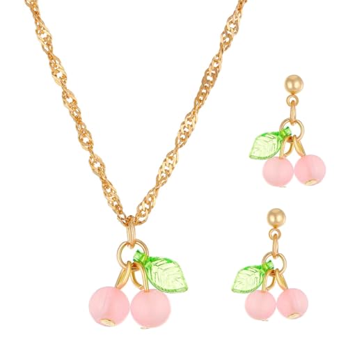 DLUKENY Trendige Charm-Halskette mit Ohrsteckern für Frauen, einzigartiger Halsschmuck, Ohrschmuck für den Alltag und Veranstaltung, Kunststoff / Harz DLUKENY Trendige Charm-Halskette mit Ohrsteckern für Frauen, einzigartiger Halsschmuck, Ohrschmuck für den Alltag und Veranstaltung, Kunststoff / Harz von DLUKENY