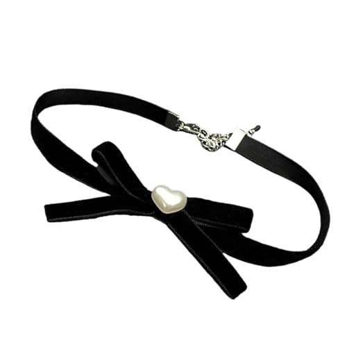 DLUKENY Vintage-inspirierte Samt-Choker-Halskette mit Schleife, verstellbare Länge, Schlüsselbein-Kette, Halsband-Accessoire für Frauen, Samt DLUKENY Vintage-inspirierte Samt-Choker-Halskette mit Schleife, verstellbare Länge, Schlüsselbein-Kette, Halsband-Accessoire für Frauen, Samt von DLUKENY