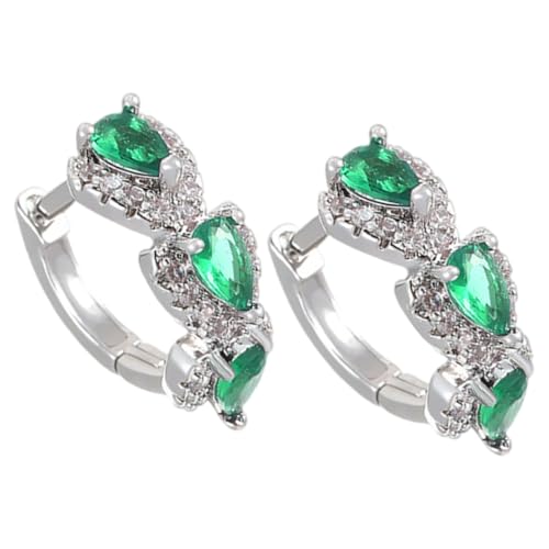 Einzigartige Zirkonia-Ohrcreolen für Damen, stilvoller Schmuck für Hochzeiten und Jubiläen, Kupfer Einzigartige Zirkonia-Ohrcreolen für Damen, stilvoller Schmuck für Hochzeiten und Jubiläen, Kupfer von DLUKENY