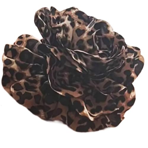 Elegante Blumenkralle mit Tierdruck für Frauen, große Blumenclip, bequemer, starker Griff für verschiedene Frisuren von DLUKENY