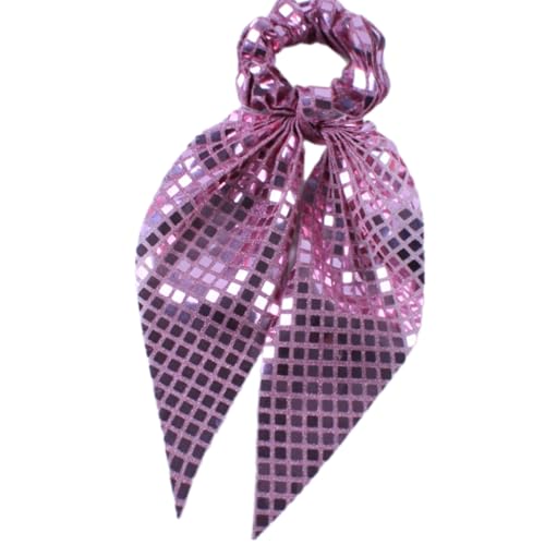 Elegantes Paillettenhaarband Beliebtes Sprudel Hairstyling Haare Scrunchie Für Bequeme Wear Night Event Haar Elastisch von DLUKENY