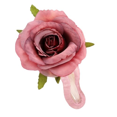 Haarspange mit Rosenblüten für Damen und Teenager, starke sichere Klaue für Frühlingspicknicks, Outdoor-Aktivitäten und Hochzeitszeremonie von DLUKENY