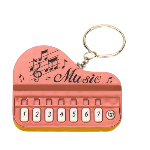 Kreativer Klavier-Schlüsselanhänger mit Musik- und Licht-Charm-Anhänger für individuelle Stile und kreatives Accessoire, Fan Bag Charm von DLUKENY