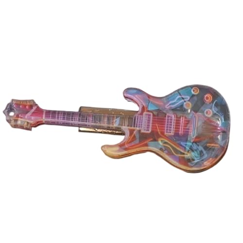 Leichte Gitarren-Haarspange, modisch, langlebig, einzigartige Haarnadel für Musikfestivals und lässige Looks von DLUKENY