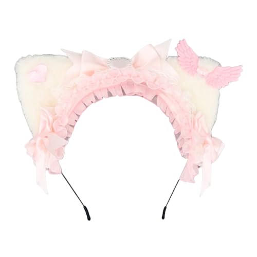 Stylischer Kätzchen-Kopfschmuck, Abschlussbälle, Geburtstag, dunkle Kopfbedeckung, Halloween-Schleifen, bezaubernde Haar-Kopfbedeckung von DLUKENY