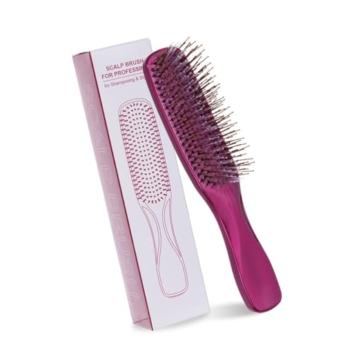 Wildschweinborsten, Nylon-Haarbürste für Damen und Herren, mühelose Entwirrungsbürste für dickes, dünnes, feines Haar, nasses, trockenes Haar Wildschweinborsten, Nylon-Haarbürste für Damen und Herren, mühelose Entwirrungsbürste für dickes, dünnes, feines Haar, nasses, trockenes Haar von DLUKENY