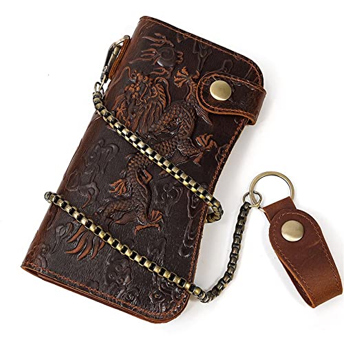 Anti-Diebstahl Lange Brieftasche Herren Clutch Tasche Große Kapazität Multi-Karten Brieftasche Handy Tasche (Color : D, Size : 19 * 2.5 * 10cm) von DLUXCA