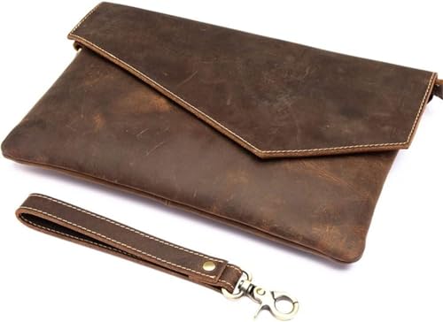 DLUXCA 1 Stück Herren-Clutch mit großem Fassungsvermögen, Business-Handtrage-Dokumententasche, Retro-Tasche von DLUXCA