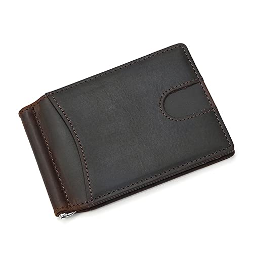 DLUXCA Brieftasche Retro-Geldbörse, Kartenhalter, antimagnetisch, handgefertigt, Retro, lässig, Herren- und Damen-Geldbörse, dünn (Color : E, Size : 10 * 7.5cm) von DLUXCA