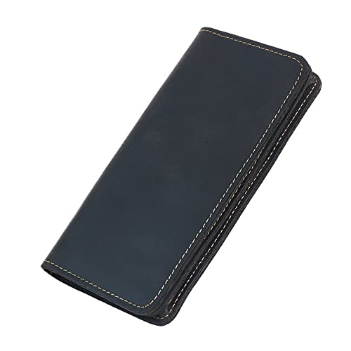 DLUXCA Handgefertigte Herren-Geldbörse, Lange Geldbörse mit Mehreren Karten, Business-Clutch, große Geldbörse (Color : Black, Size : 18 * 9 * 1.5m) von DLUXCA