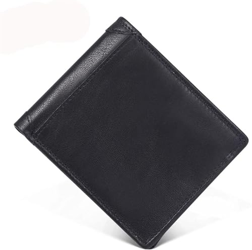 DLUXCA Herren-Geldbörse, Kurze Business-Geldbörse mit Mehreren Karten, horizontaler Clip, lässige Geldbörse mit Mehreren Karten (Color : Black, Size : 12 * 10 * 2cm) von DLUXCA