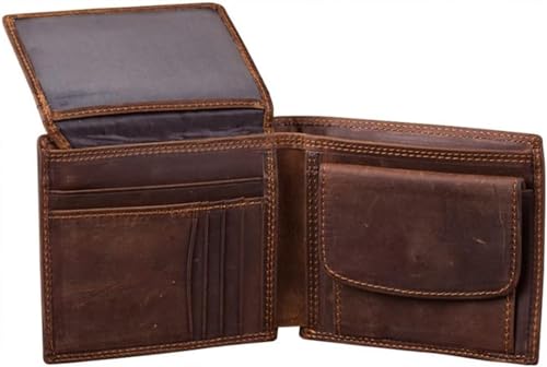 DLUXCA Herren Geldbörse Retro Bifold Geldbörse Retro Große Kapazität Business Casual Geldbörse Herren von DLUXCA