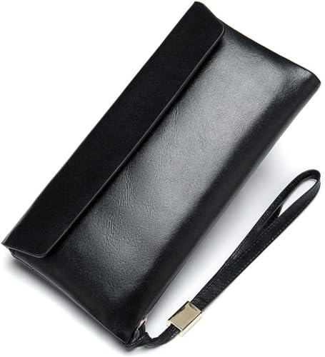 Große Kapazität Clutch Bag Herren Handtasche Weiches Leder Business Handtragende Geldbörse Herren Multi-Card Wallet Herren (Color : D, Size : 20 * 10cm) von DLUXCA