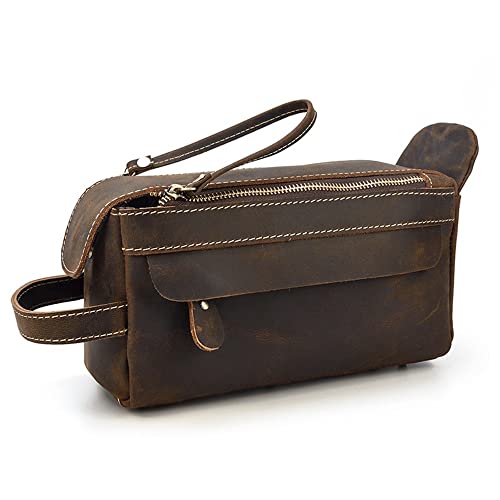 Multifunktionale Damen- und Herren-Handwaschtasche, große Kulturbeutel-Aufbewahrungstasche, Retro-Handtasche (Color : E, Size : 10 * 24 * 12cm) von DLUXCA