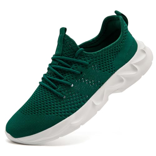 DLWKIPV Damen Sneaker Laufschuhe Outdoor-Laufschuhe Tennisschuhe Wanderschuhe atmungsaktiv leicht rutschfest Dunkelgrün EU 41 von DLWKIPV