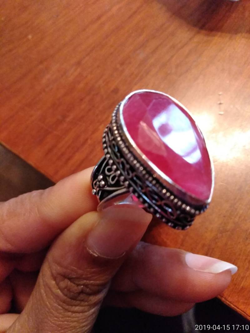 Rubin Quarz Sterling Silber Vintage Stil Edelstein Ring Rubin Quarz Sterling Silber Vintage Stil Edelstein Ring von DLaceJewelryDesigns