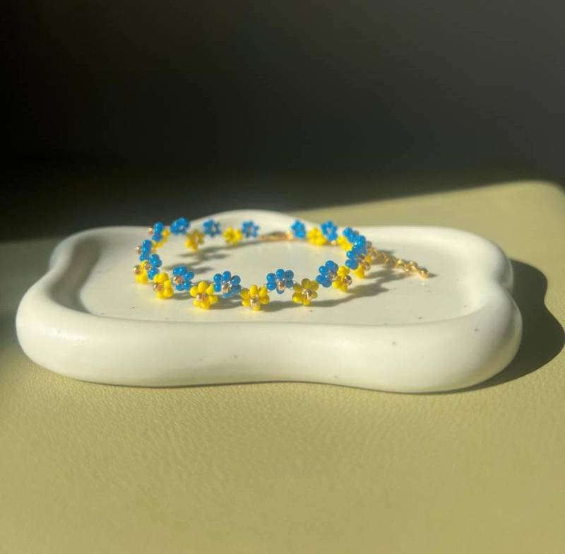 Blue & Yellow Bracelet | Bracelet Ukraine Jewelry With Ukrainian Flag Blue & Yellow Bracelet | Bracelet Ukraine Jewelry With Ukrainian Flag von DLadyhandmade