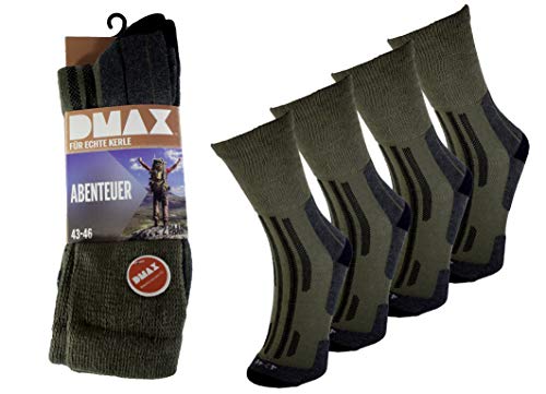 DMAX 4|6|12 Paar Abenteuer Herren Socken für echte Kerle, wahlweise in Schwarz, Anthrazit, Grau, Camouflage und drei Größen 39-42/43-46/47-50 (39-42, 12 Paar Camouflage) von DMAX