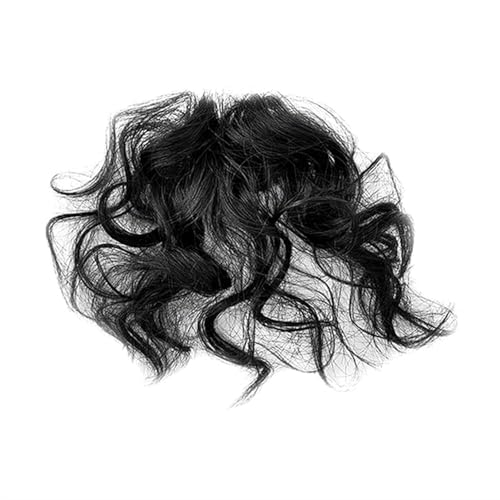 Haartopper, Haar-Topper, Haarteile Clip-in Air Bangs Haare for Frauen Pony Haarspange(Natural black) von DMBBSAPBSH