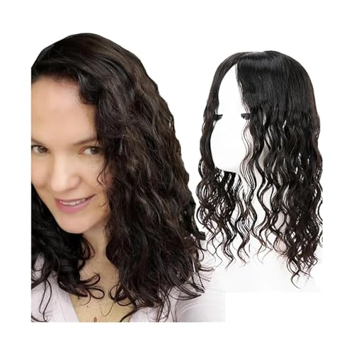 Haartopper, Haar-Topper, Haarteile for Frauen, Topper mit 4 Clips, deckt dünne(8 in,15x16 cm) von DMBBSAPBSH