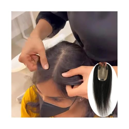 Haartopper, Haar-Topper, Haarteile for Frauen, Topper mit Clips, glatte Teile(20cm (8inches)) von DMBBSAPBSH