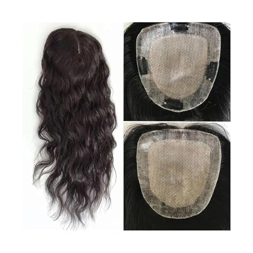 Haartopper, Haar-Topper, Haarteile for Frauen, for mit dünner werdendem Haar(2CM PU no Clips,8 Inch) von DMBBSAPBSH