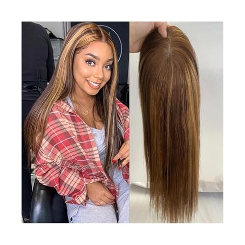 Haartopper, Haar-Topper, Haarteile for Frauen, gerades Topper mit for Verlust und Ausdünnung(12 inches,12X13cm) von DMBBSAPBSH