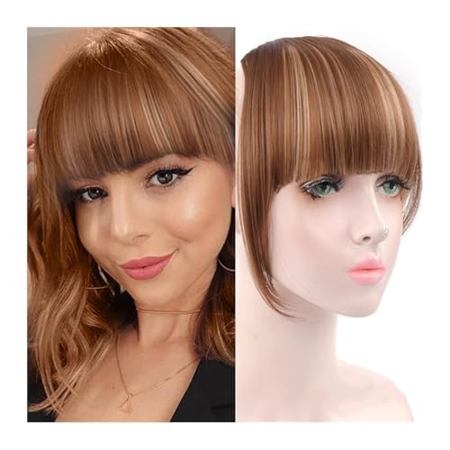 Haartopper, Haar-Topper, Pony-Clip mit Tempeln Front Pony Haarteile for Frauen Pony Haarspange(12H22) von DMBBSAPBSH