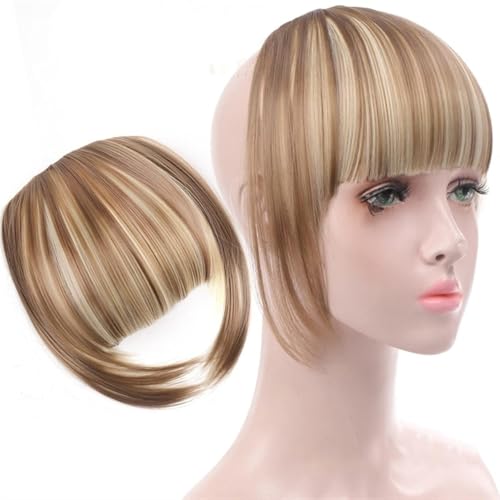 Haartopper, Haar-Topper, Pony-Clip mit Tempeln Front Pony Haarteile for Frauen Pony Haarspange(18H613) von DMBBSAPBSH