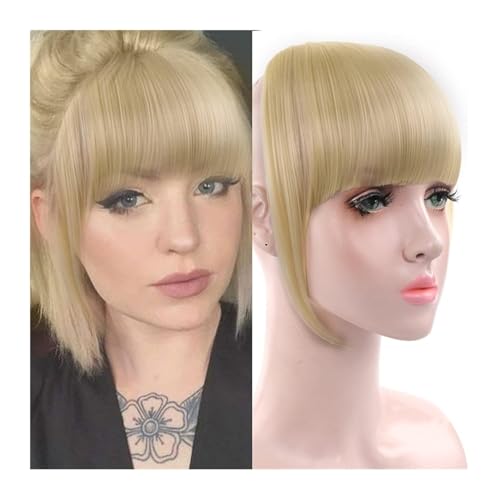 Haartopper, Haar-Topper, Pony-Clip mit Tempeln Front Pony Haarteile for Frauen Pony Haarspange(613) von DMBBSAPBSH