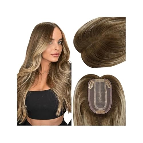 Haartopper, Haar-Topper, Unsichtbares Haarteil for Frauen, for Anklipsen, gerade Topper(16 Inch) von DMBBSAPBSH