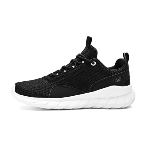 Mens Fashion Sneakers Slip On Shoes Casual Shoes Lightweight Comfortable Walking Running Shoes(Color:Black,Size:EU 45) von DMGYCK