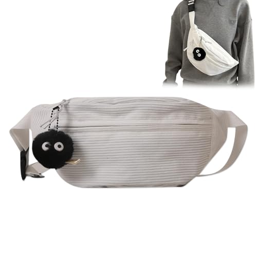Bauchtasche Damen Cord Halbmond Tasche Damen Crossbody Bag Damen Cord mit Verstellbarer Schultergurt Ist die Y2k-Gürteltasche Für Jeden Anlass Geeignet von DMNQ